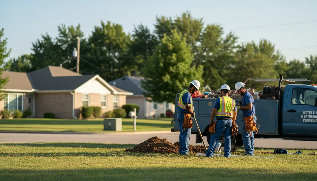 Residential water line and bathroom plumbing service in Koshkonong, MO